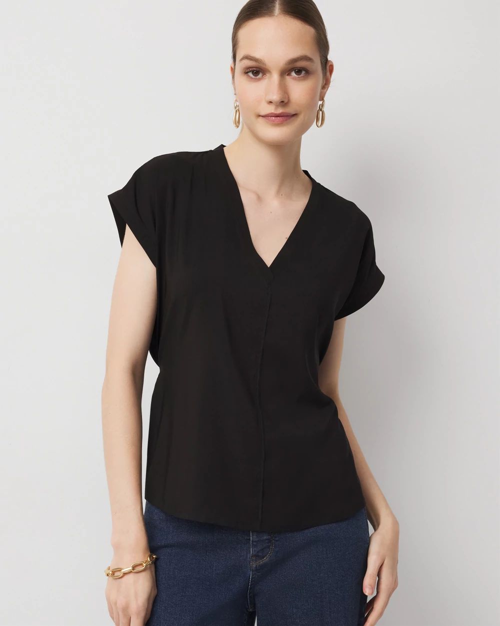 Tie Back Satin Top | White House Black Market